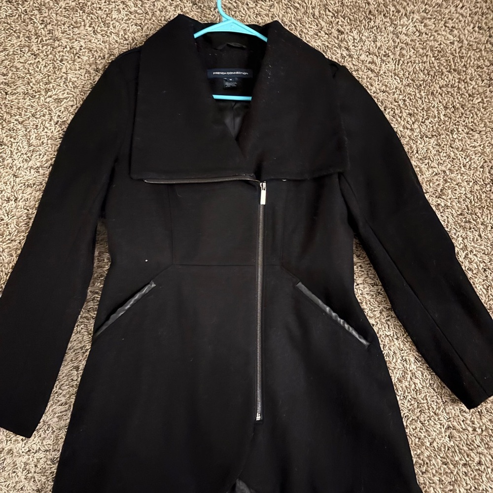 French Connection Black Trench Coat